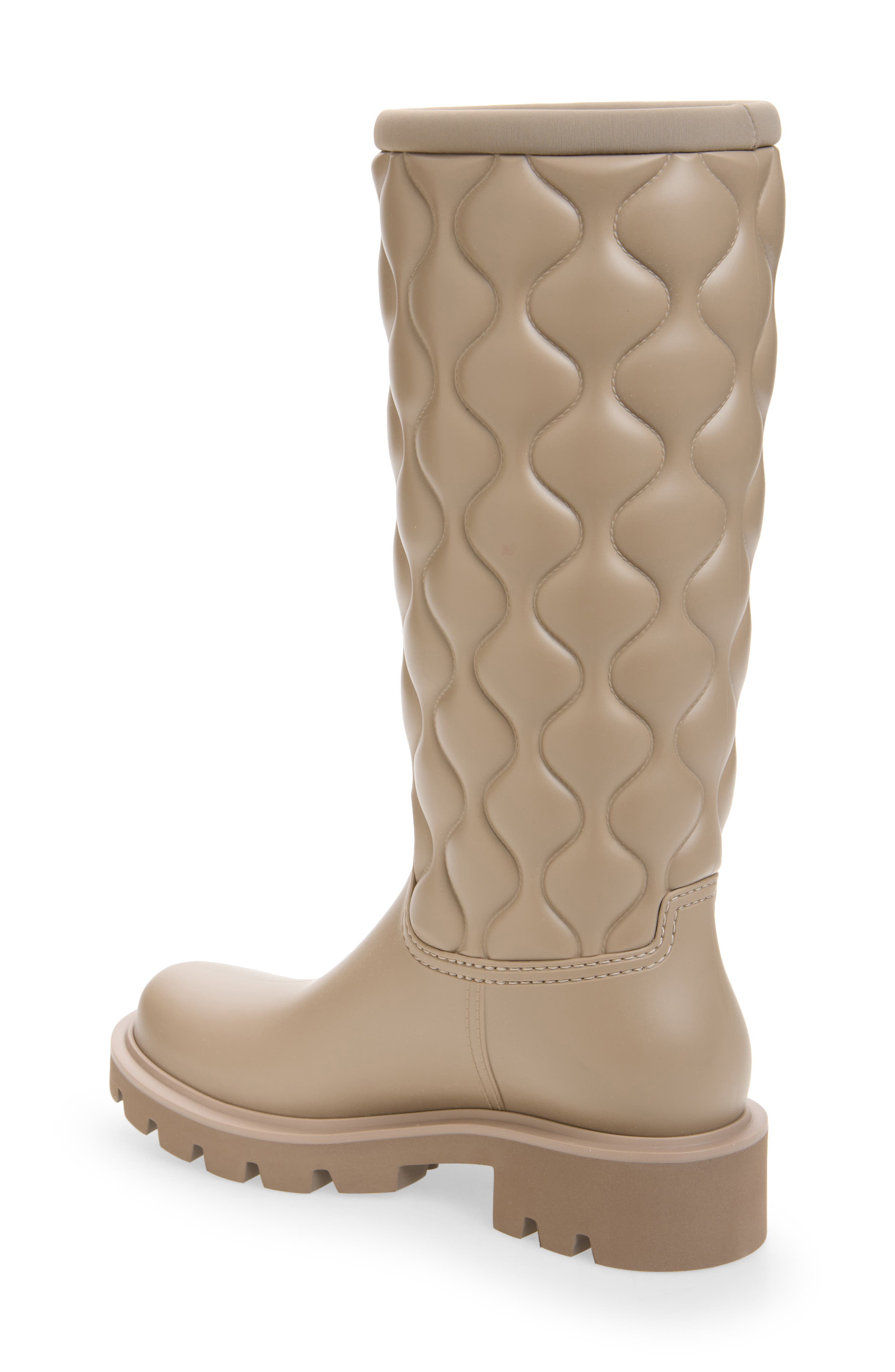 Kickstream Quilted Rain Boot, Alternate, color, INTENSE BEIGE