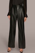 Donna Karan New York Faux Leather Straight Leg Pants