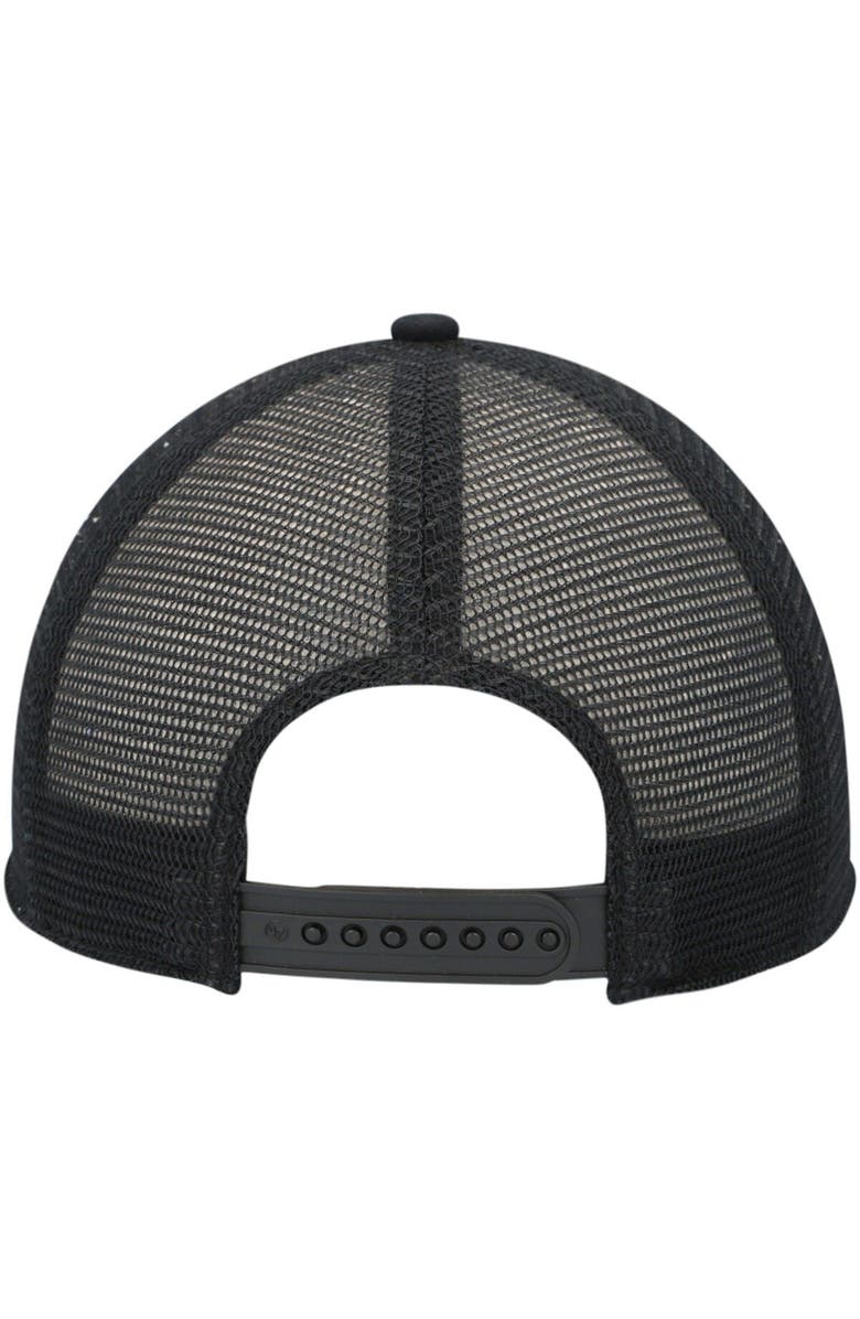 '47 Men's '47 Black Carolina Panthers Highpoint Trucker Clean Up Snapback Hat, Alternate, color,