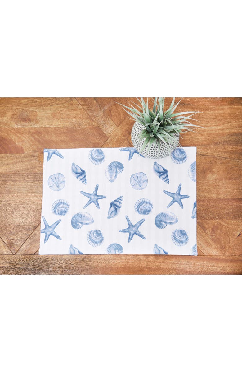 C&F Home Calming Seas Placemats Set of 6, 14" x 20", Alternate, color, Blue