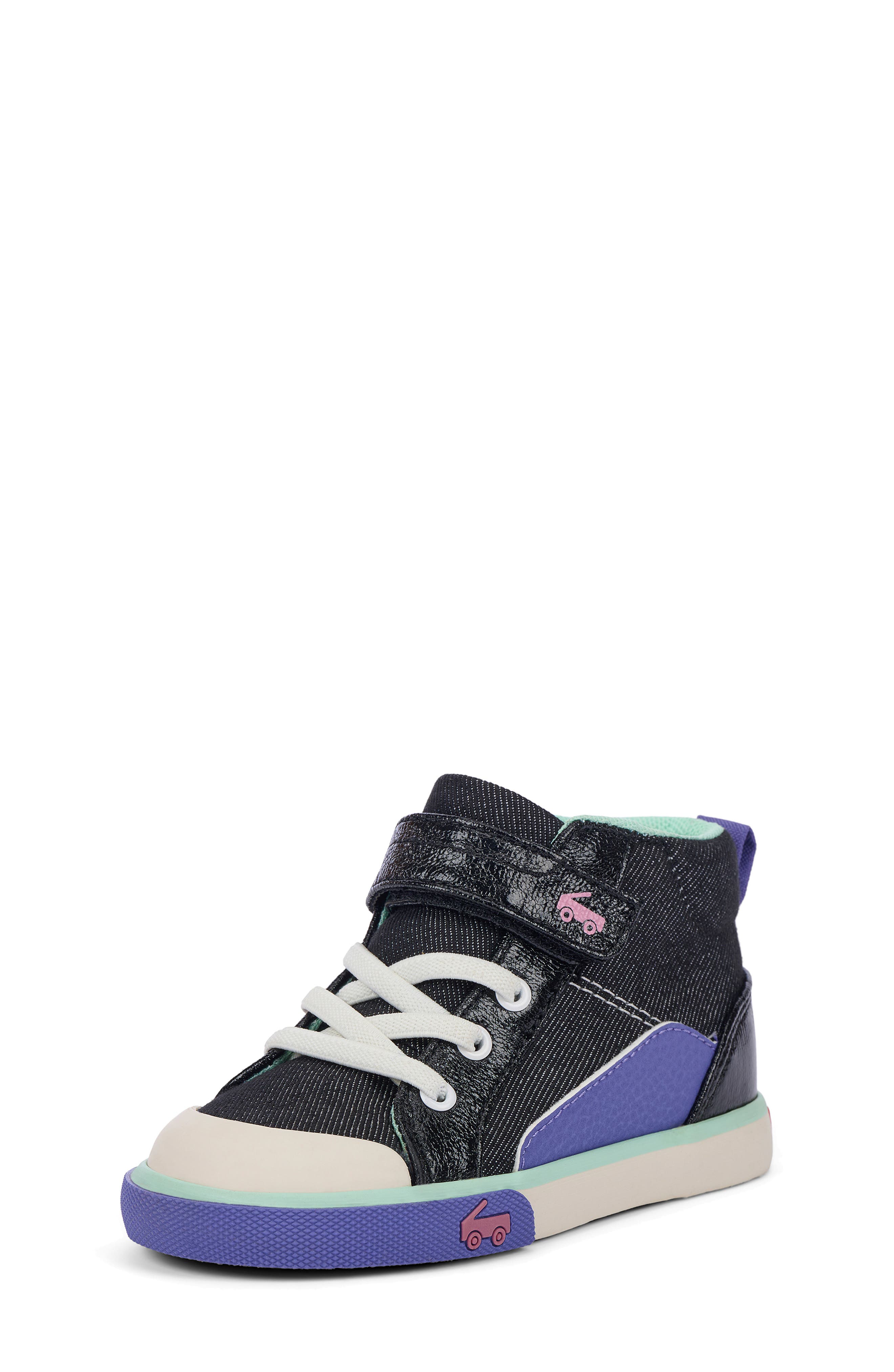 See Kai Run Kids' Dayton High Top Sneaker, Alternate, color, Black Denim