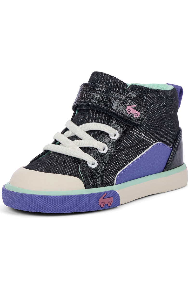 See Kai Run Kids' Dayton High Top Sneaker, Alternate, color, Black Denim