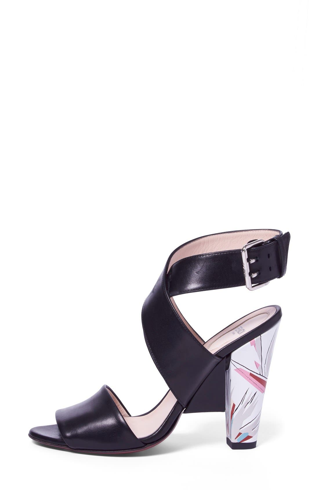 Fendi 'Beyond' Crisscross Strap Sandal, Alternate, color, 