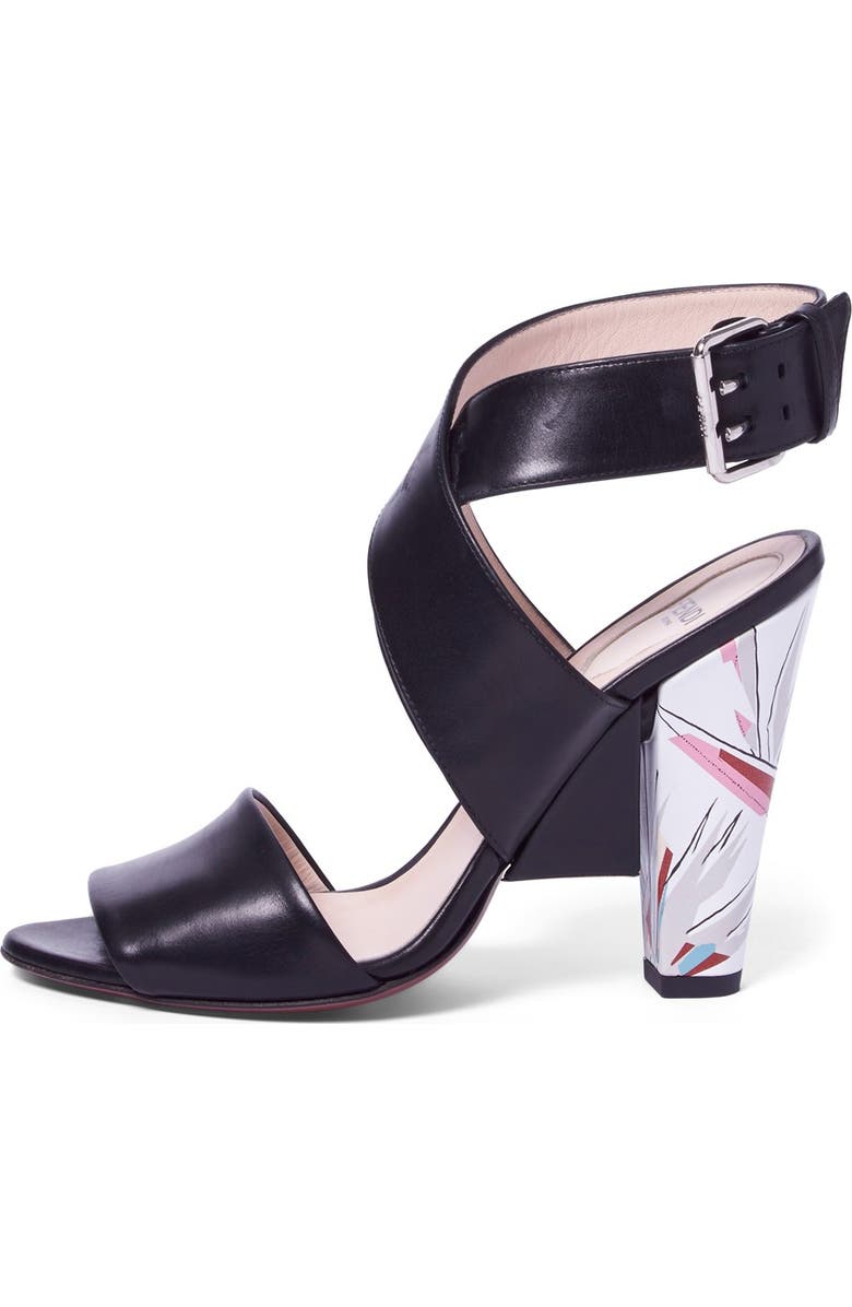 Fendi 'Beyond' Crisscross Strap Sandal, Alternate, color,