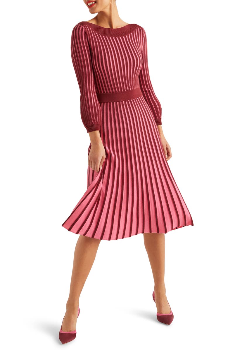Boden Rita Pleated Knit Dress | Nordstrom