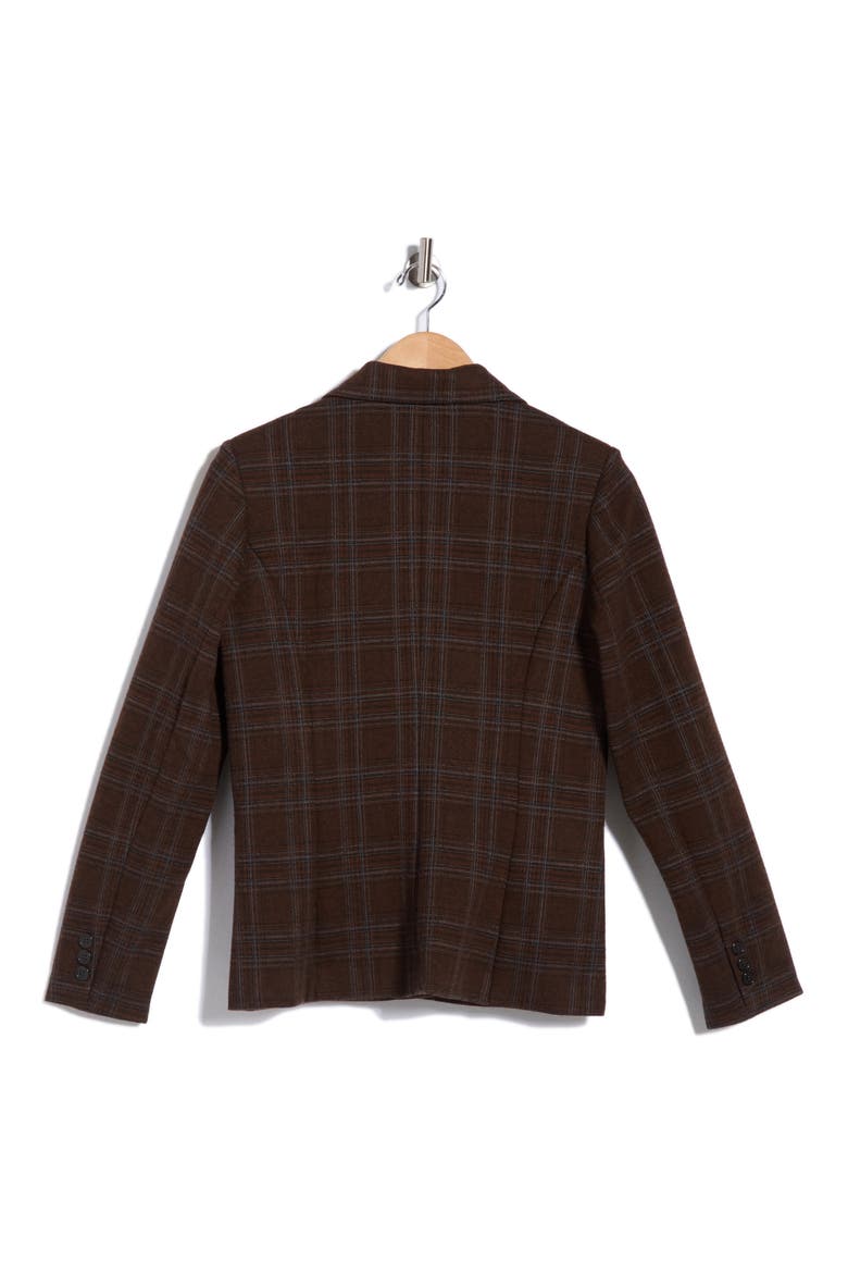 Plaid Blazer, Alternate, color, BROWN BLUE
