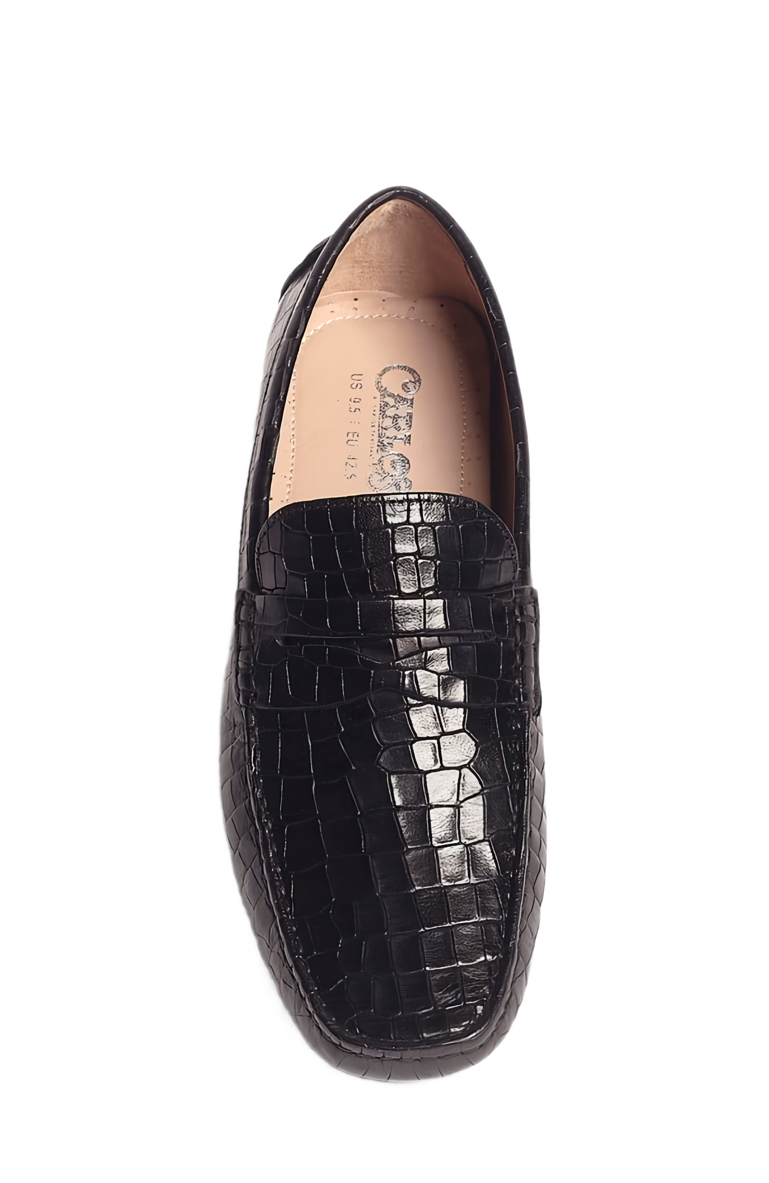 Ritchie Penny Loafer, Alternate, color, Black Croco