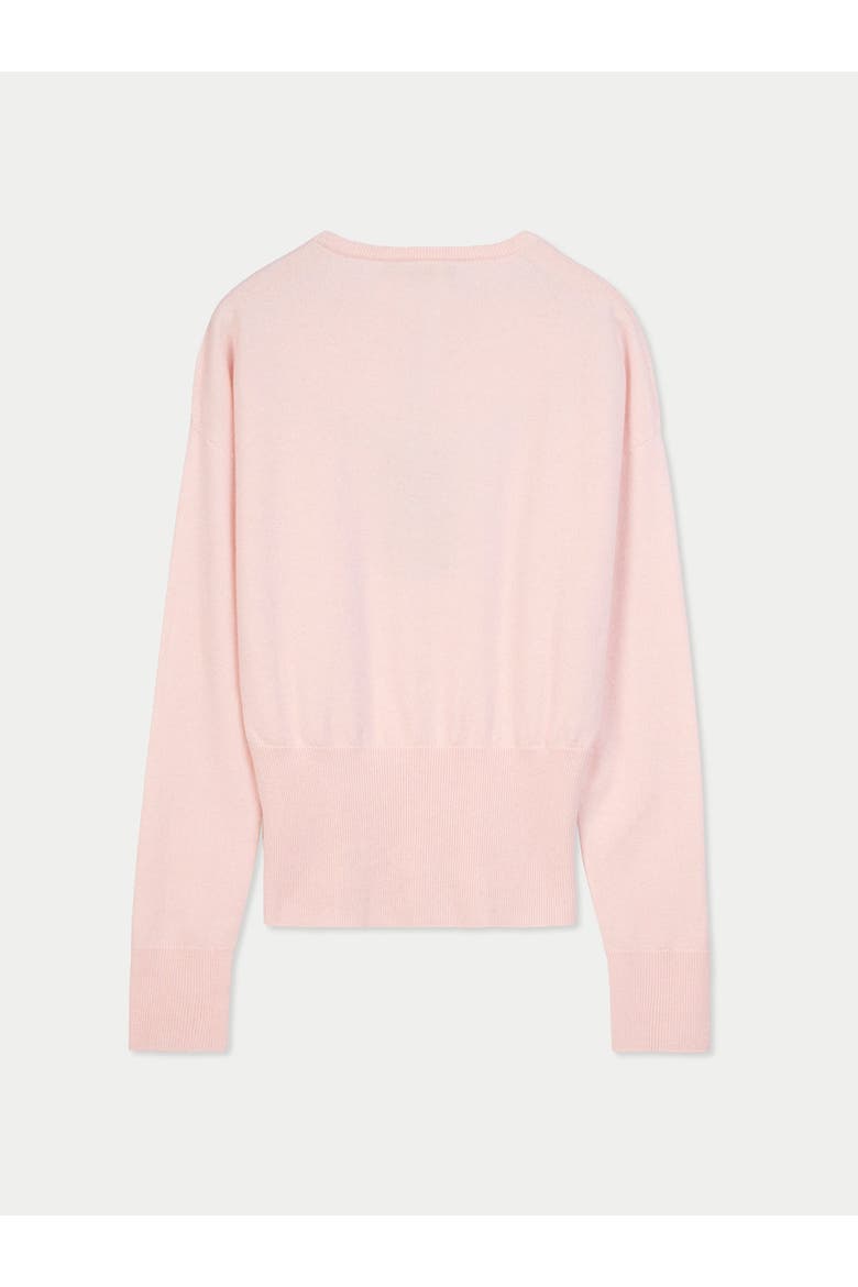 Cashmere Cinched-Waist Sweater, Alternate, color, peach-blush