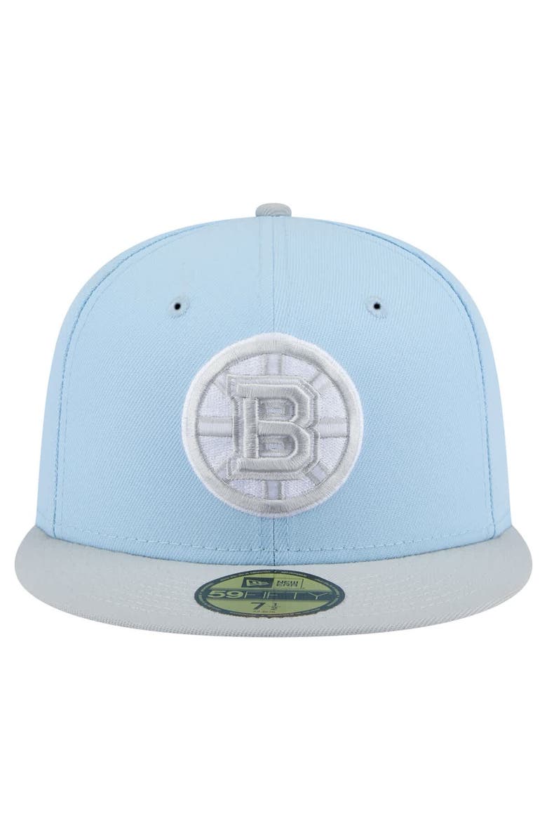 New Era Men's New Era Light Blue/Gray Boston Bruins Color Pack Two-Tone 59FIFTY Fitted Hat, Alternate, color, Light Blue