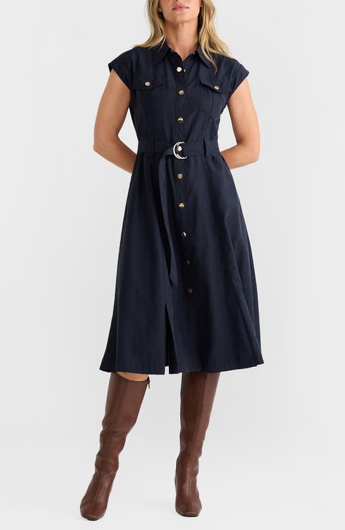 Brave + True Brave+true Mayfair Midi Shirt Dress In Multi