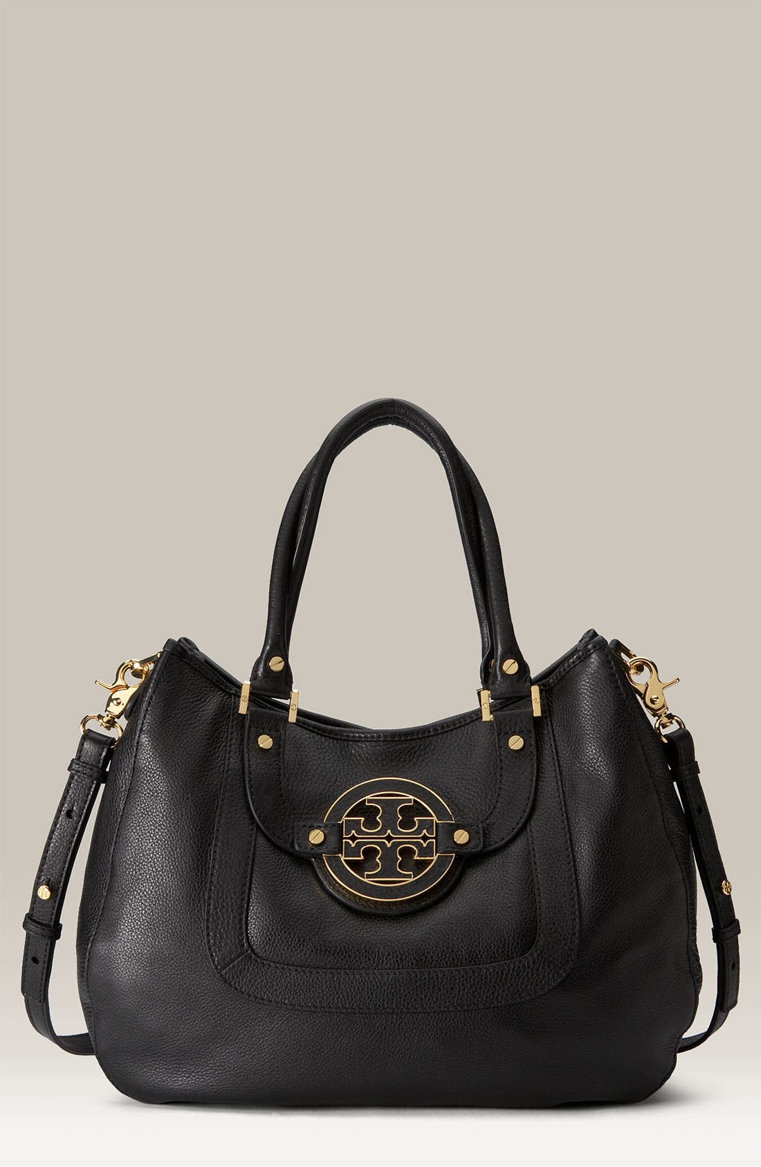 Tory Burch 'Amanda' Leather Hobo, Main, color, 