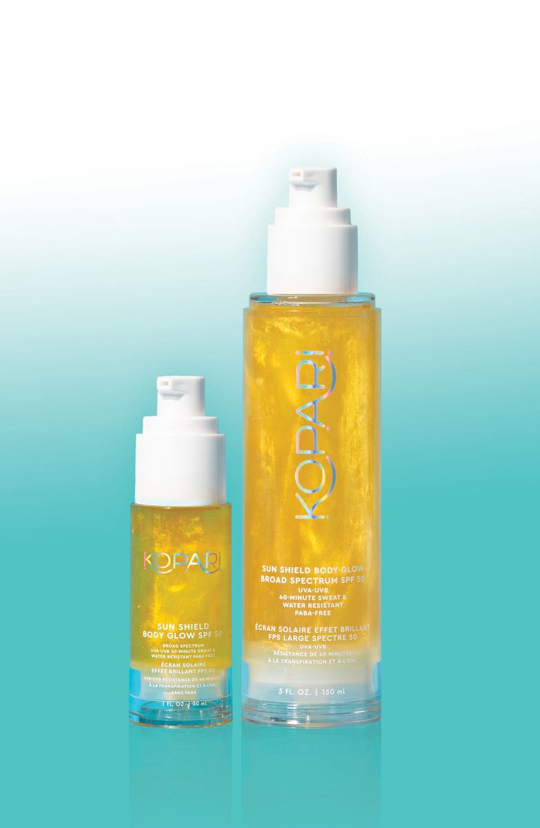 Kopari Sun Shield Body Glow Sunscreen SPF 50 Set $60 Value, Alternate, color, 
