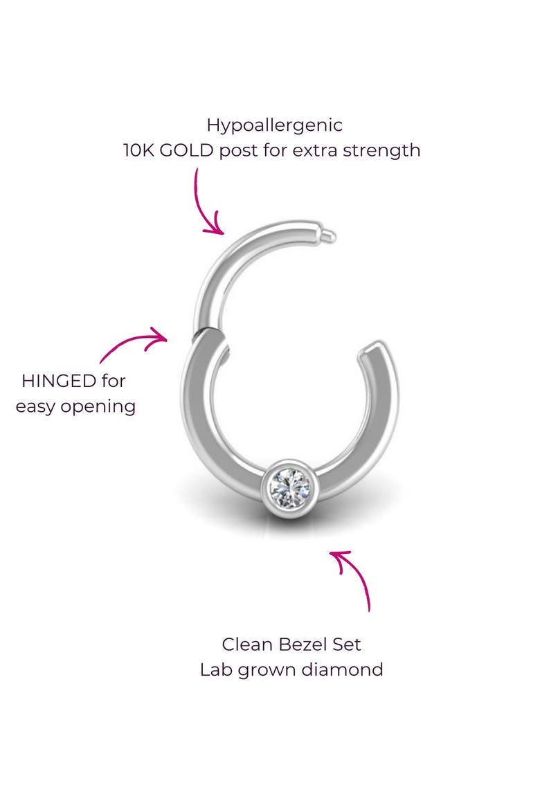 Cyclops Flat Hoop Earring, Alternate, color, Silver