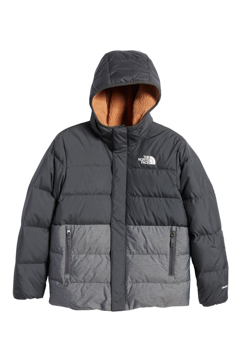 Kids' Water Repellent Down Parka, Main, color, MEDIUM GREY HEATHER