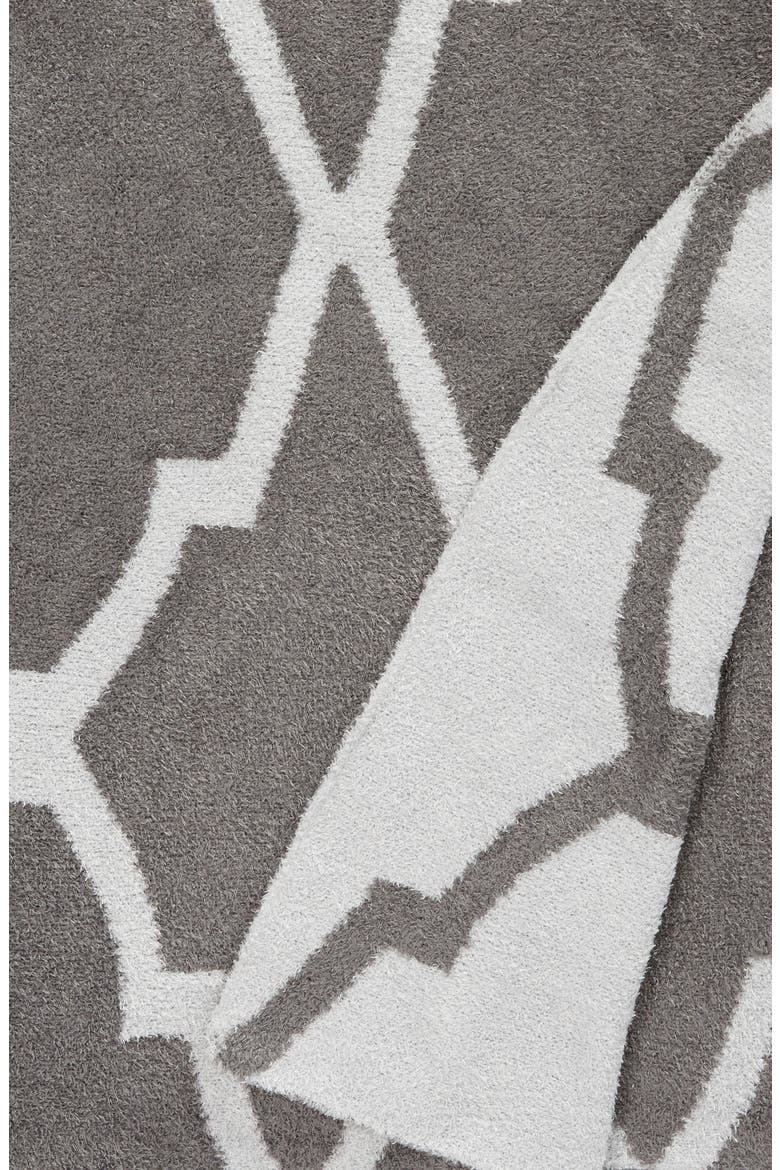 'Moroccan Dolce' Throw, Alternate, color, CHARCOAL/ SILVER