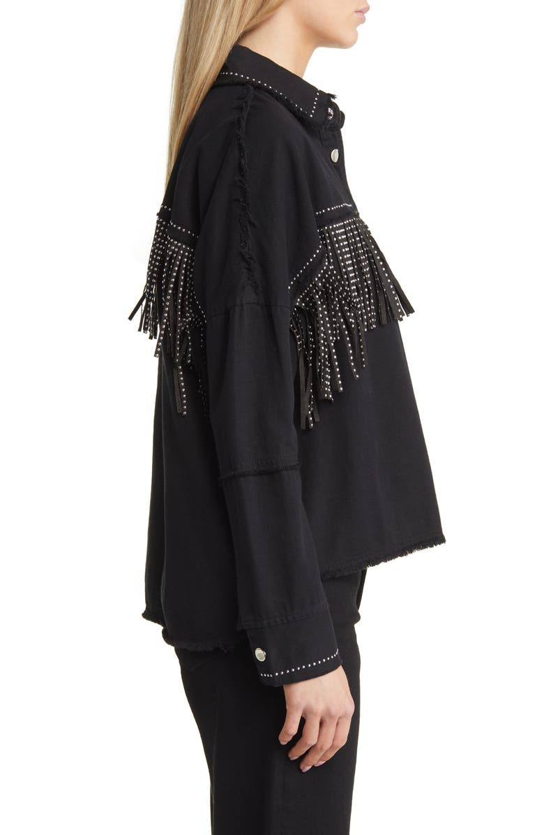 NIKKI LUND Fringe Oversize Jacket, Alternate, color,