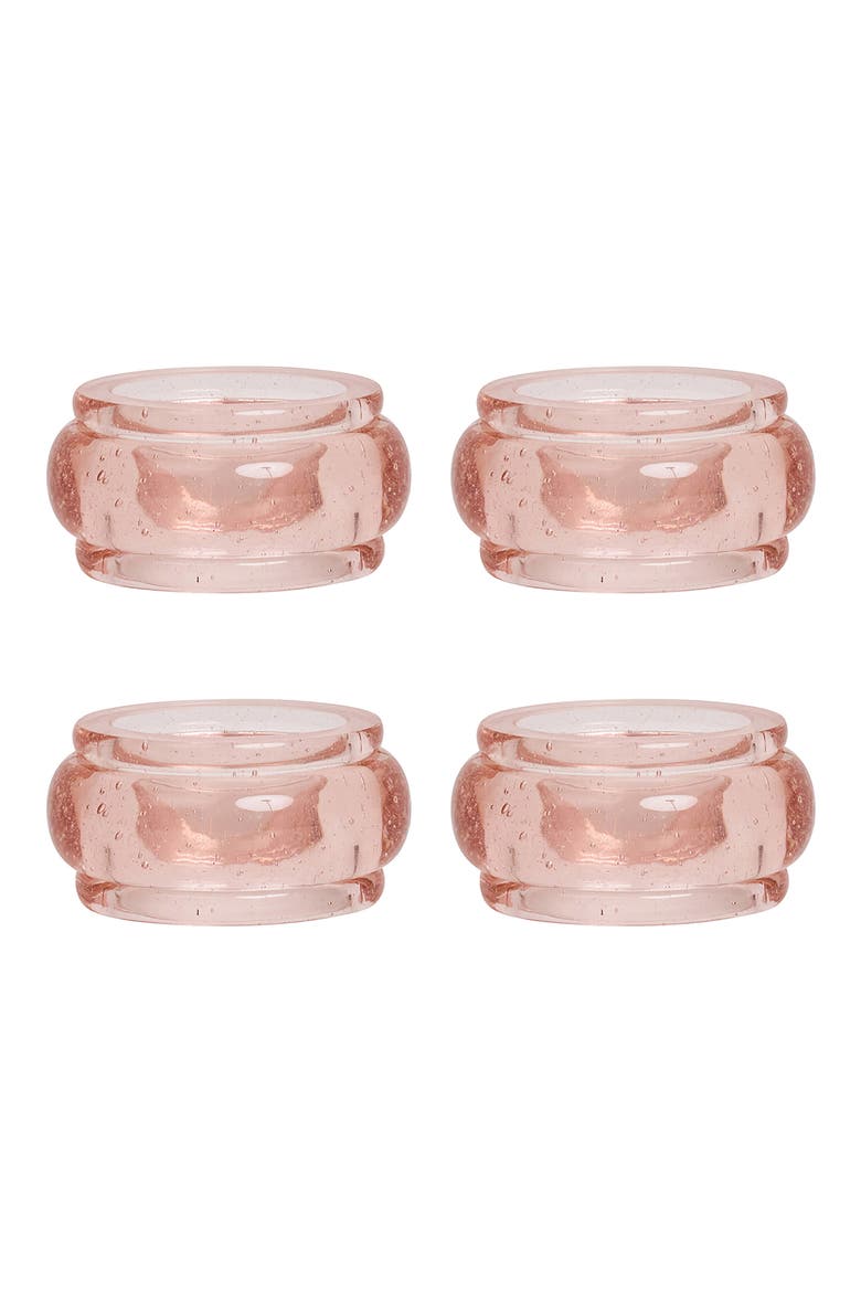 Provence Set of 4 Napkin Rings, Main, color, BLUSH