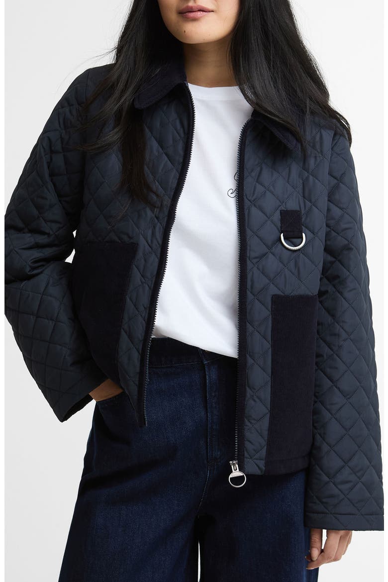 Aylesby Quilted Jacket, Main, color, DARK NAVY