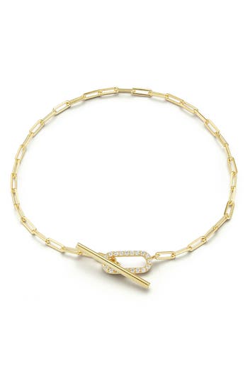 Glaze Jewelry Cubic Zirconia Toggle Bracelet In Gold