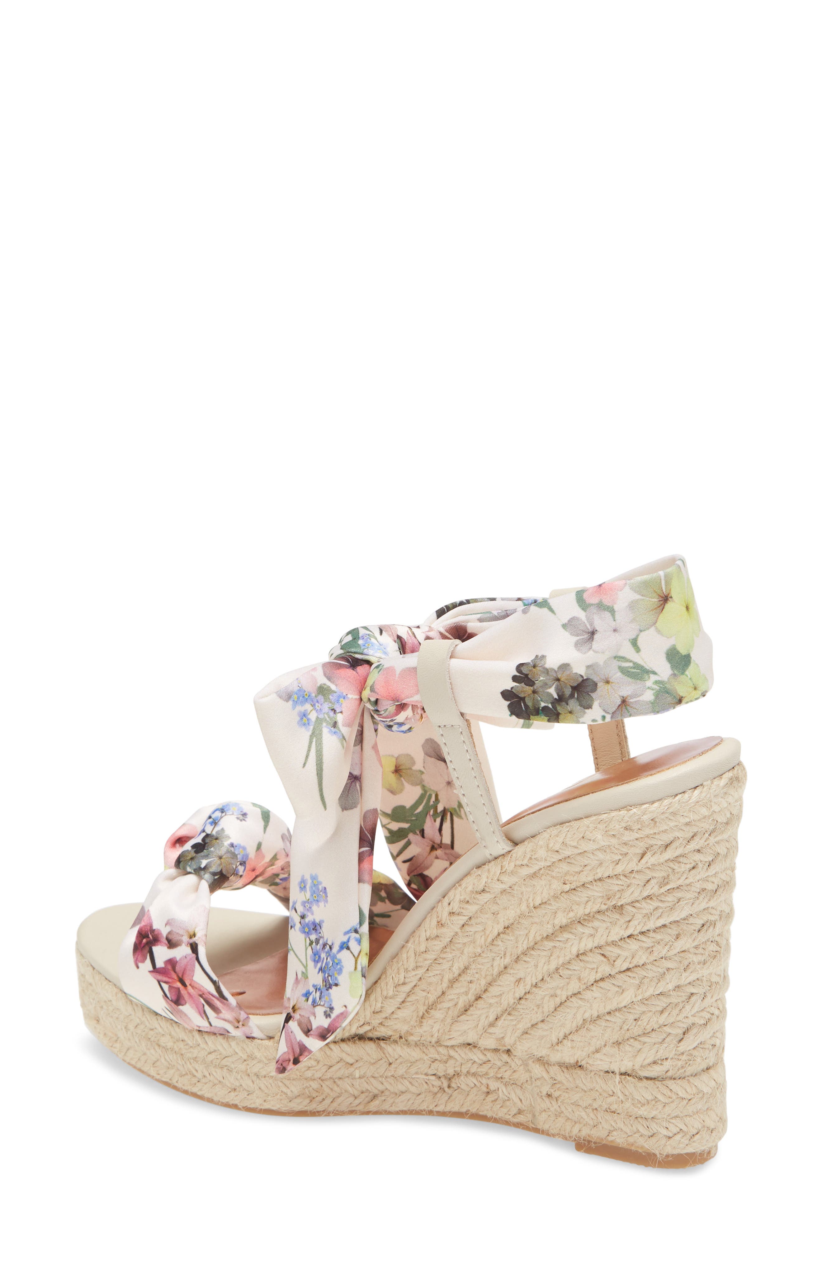 Kelispe Espadrille Wedge Sandal, Alternate, color, IVORY FABRIC
