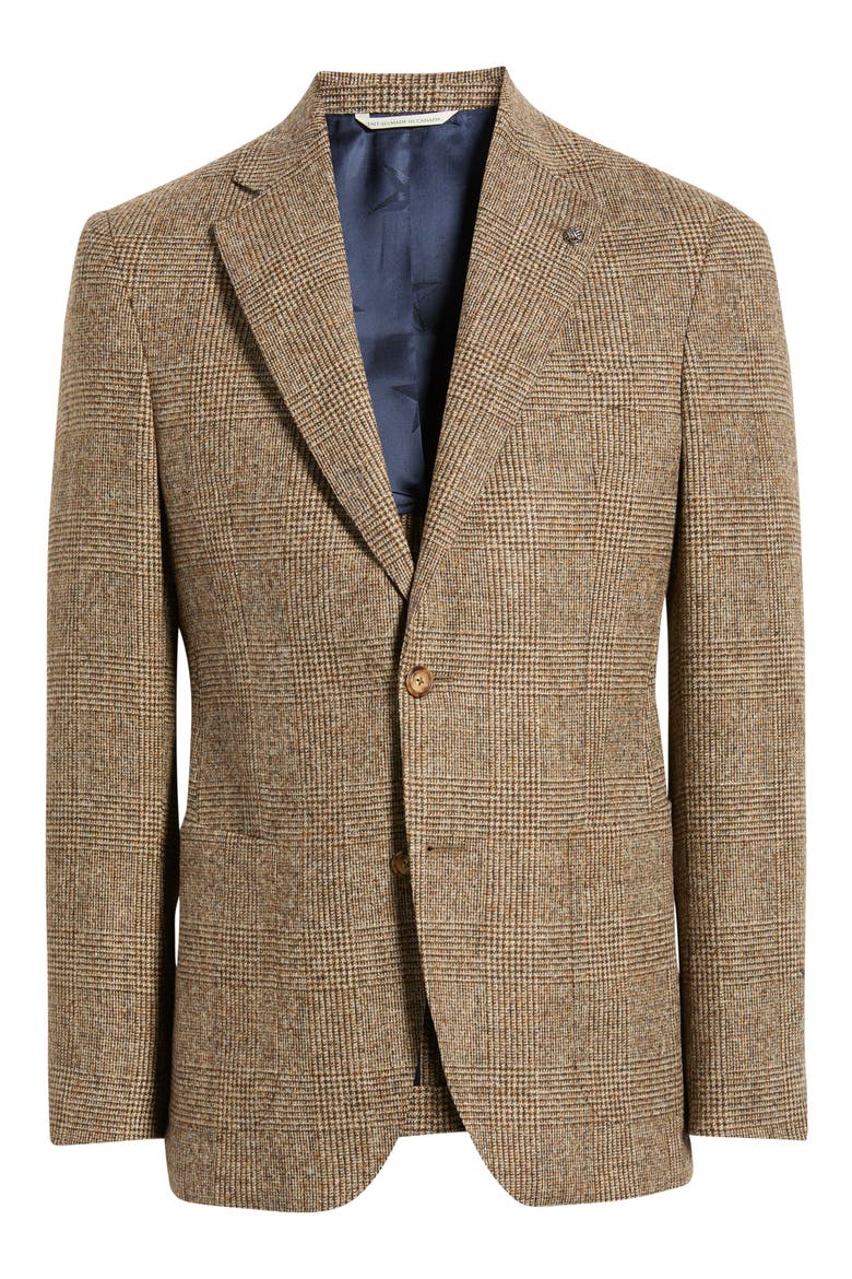 Myles Plaid Sport Coat, Alternate, color, TAN