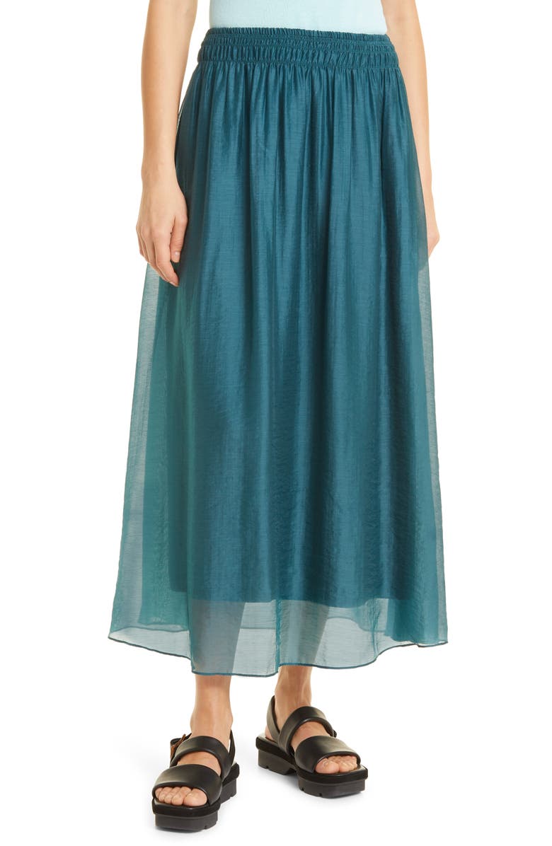 Vince Smocked Waist Maxi Skirt, Main, color,