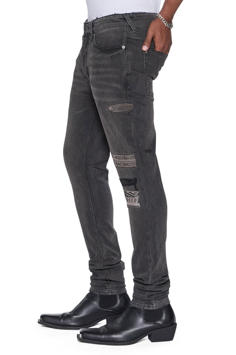 Wan Winkle Graphite Racer Jeans, Alternate, color, CHARCOAL
