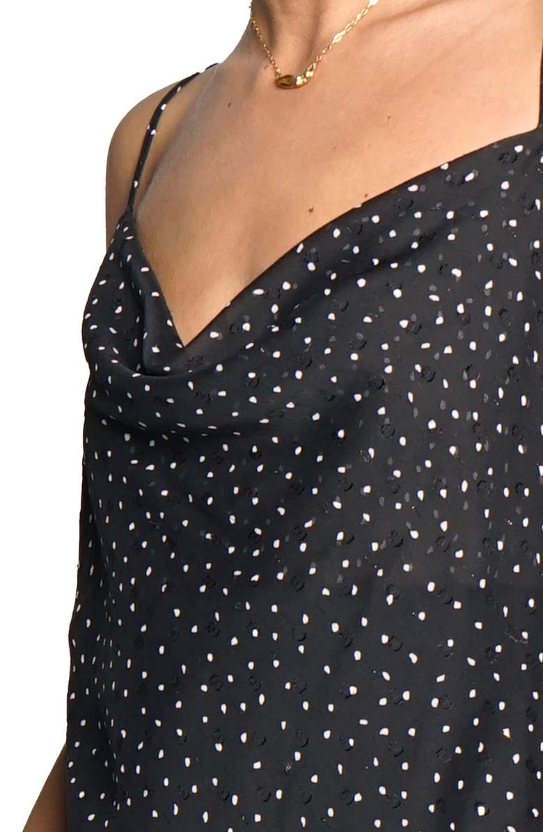 Know One Cares Clip Dot Chiffon MInidress, Alternate, color, 