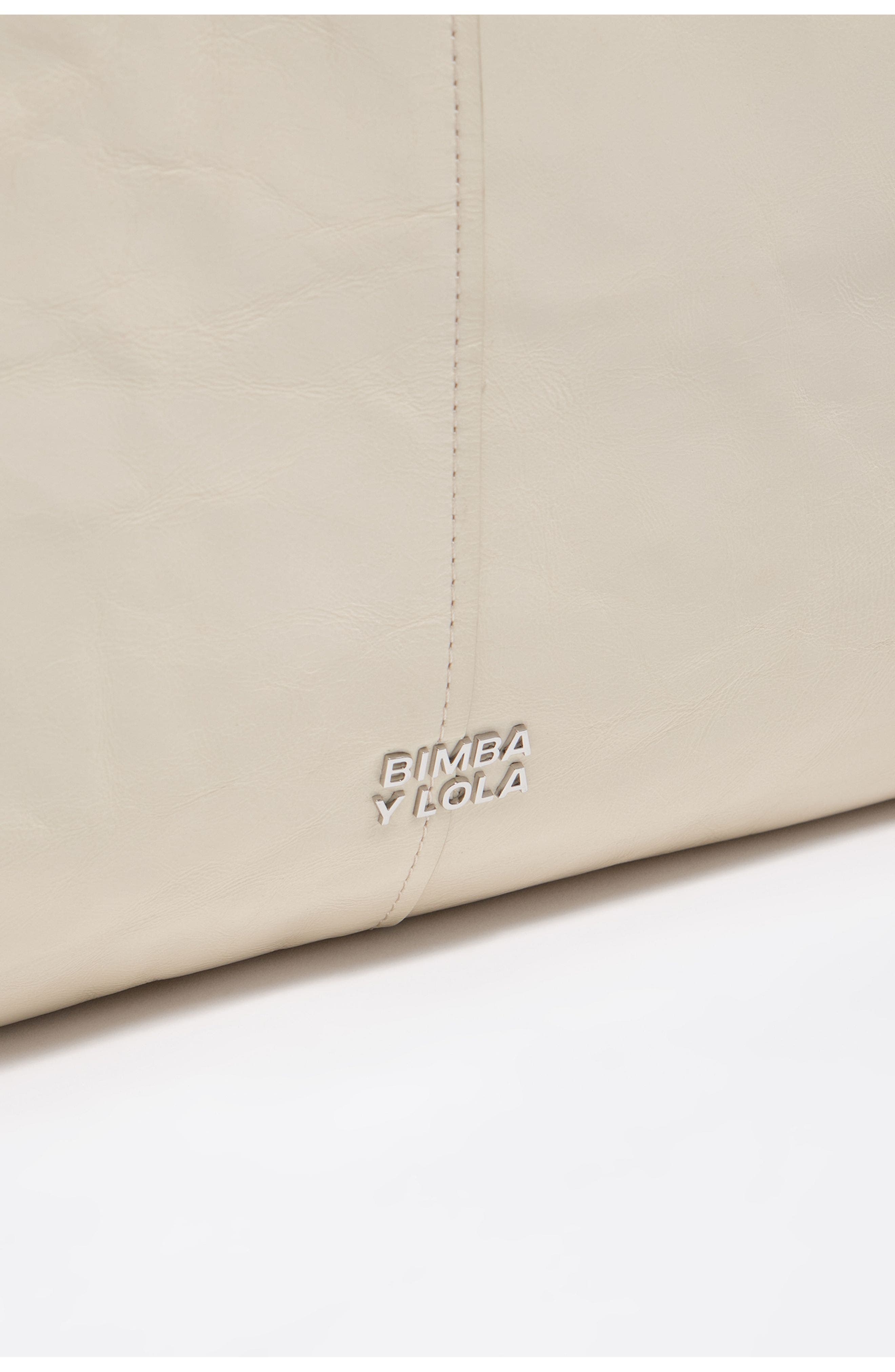 Bimba y Lola Leather Maxi Bikini Paper Bag, Alternate, color, 