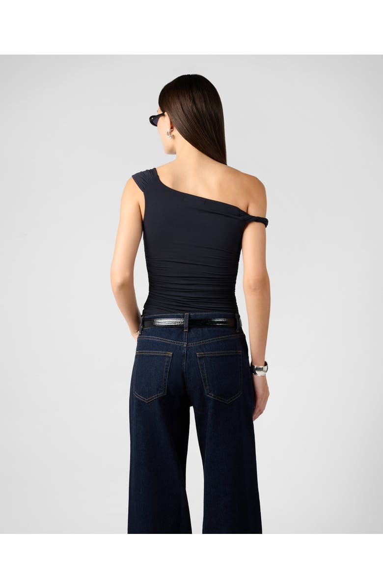 WeWoreWhat Twisted Off The Shoulder Top, Alternate, color, Black