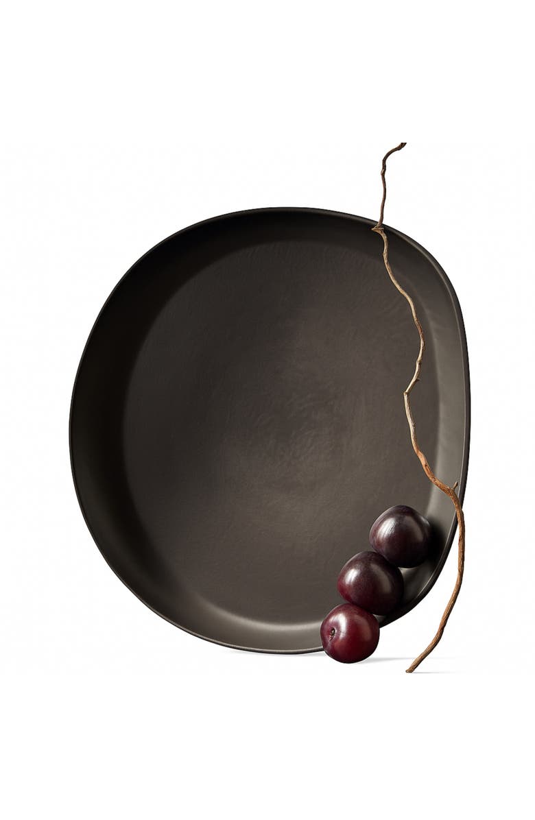 Gharyan Stoneware Dadasi Round Serving Platter, Alternate, color, Matte Black