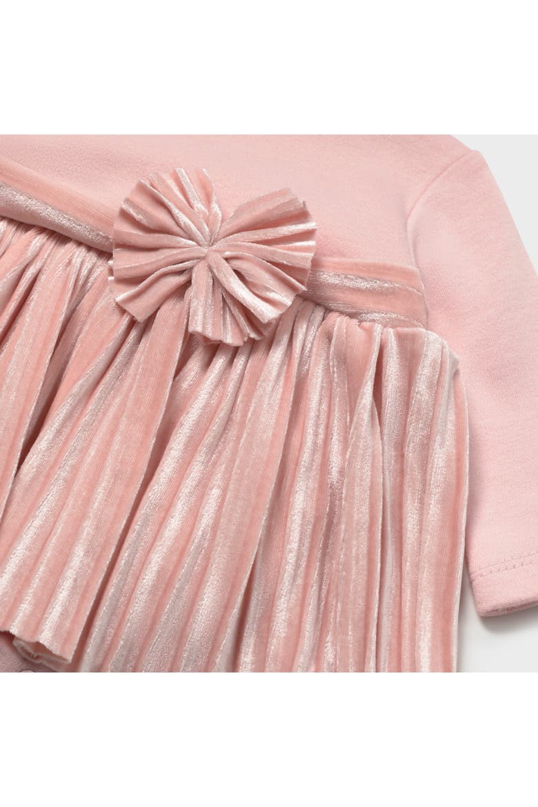 Pleated Dress with Bow Detail, Alternate, color, Pink