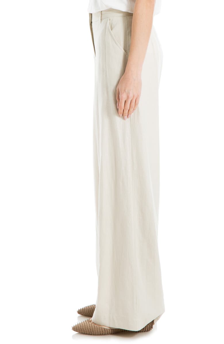MAX STUDIO Wide Leg Linen Blend Pants, Alternate, color, Natural