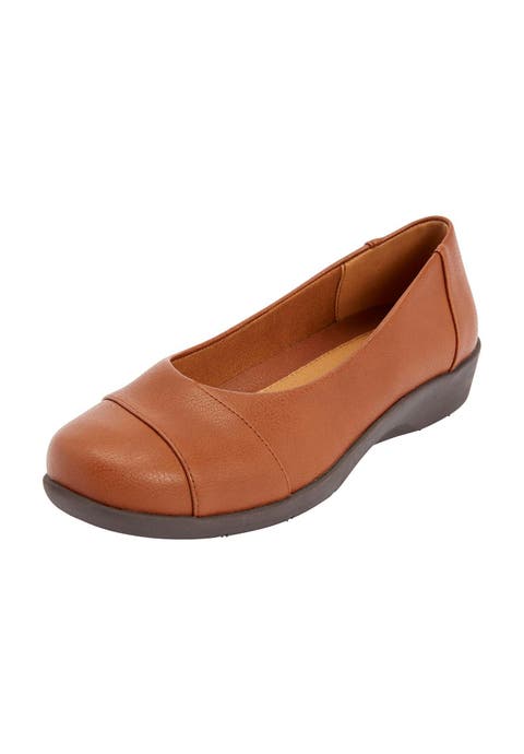 The Gab Faux Leather Slip On Flat
