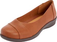 Comfortview The Gab Faux Leather Slip On Flat