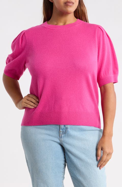 Puff Sleeve Wool & Cashmere Sweater