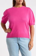 Caslon® Puff Sleeve Wool & Cashmere Sweater
