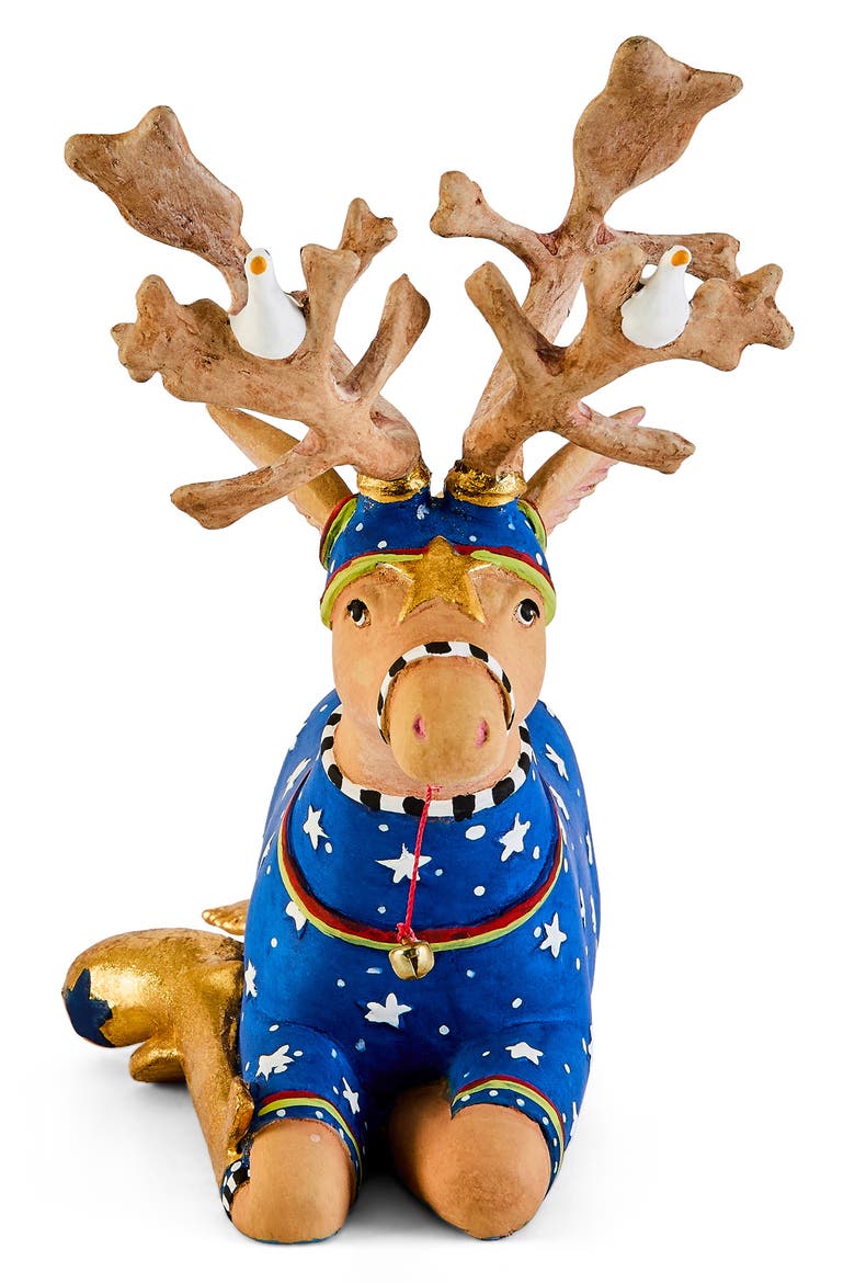 Patience Brewster Dash Away Reindeer Christmas Ornament, Alternate, color, BLUE