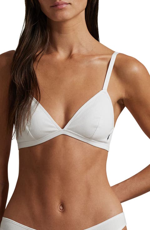 Ralph Lauren Stretch Cotton Rib Triangle Bralette