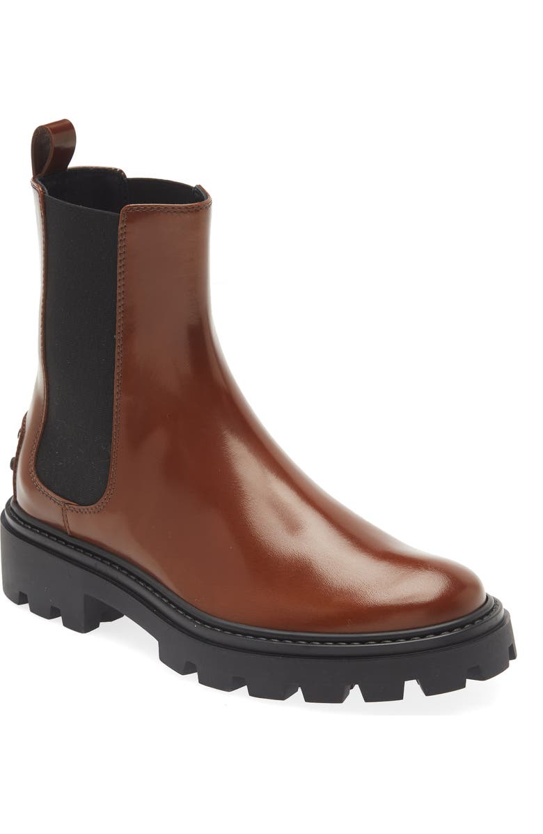 Tod's Lug Sole Chelsea Boot, Main, color,