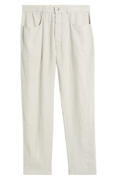 Alex Crane Cham Linen Straight Leg Pants In Bone