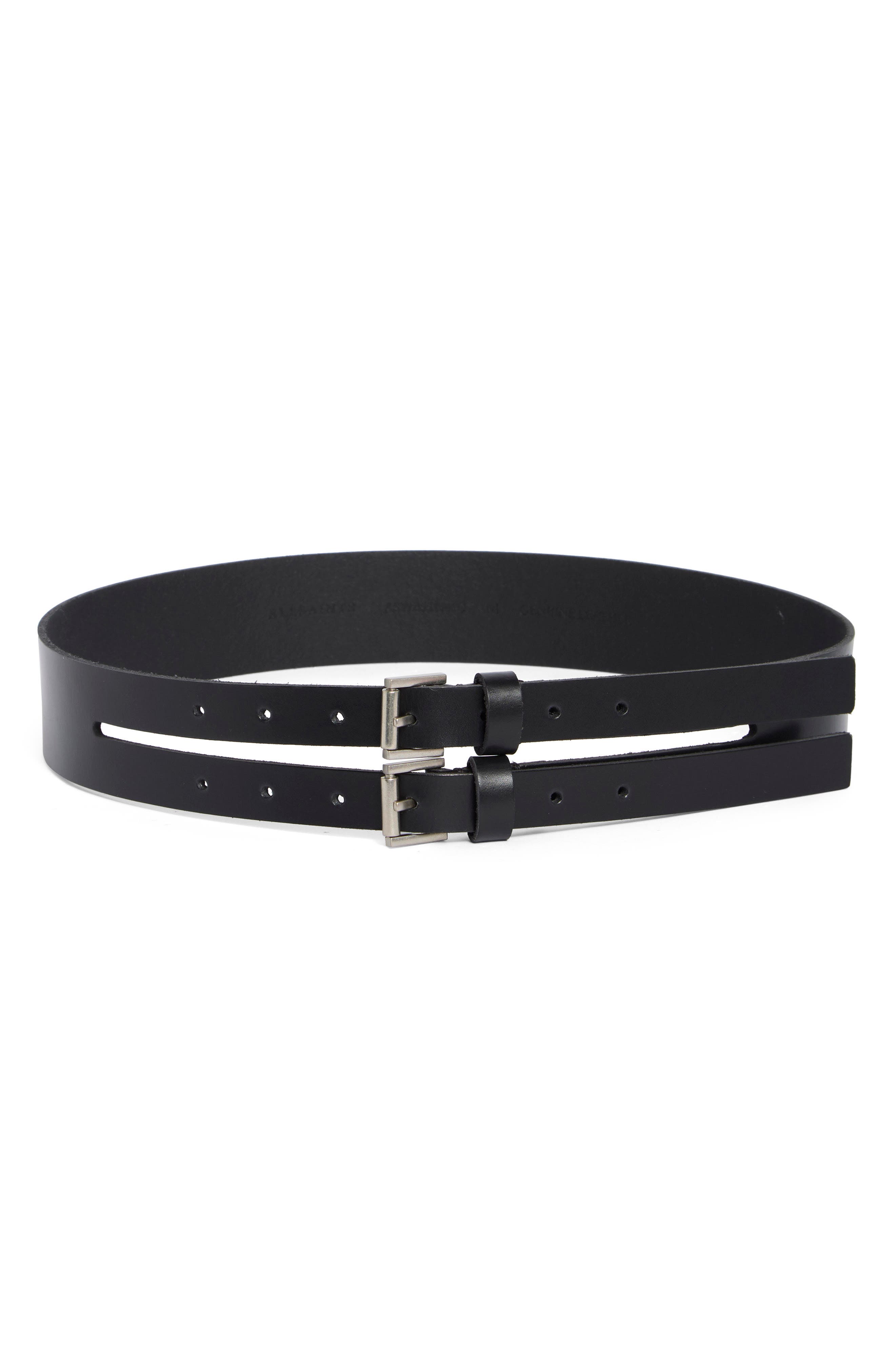 AllSaints Double Split Leather Belt