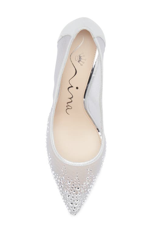 Nina Nalia Pointed Toe Pump In Silver