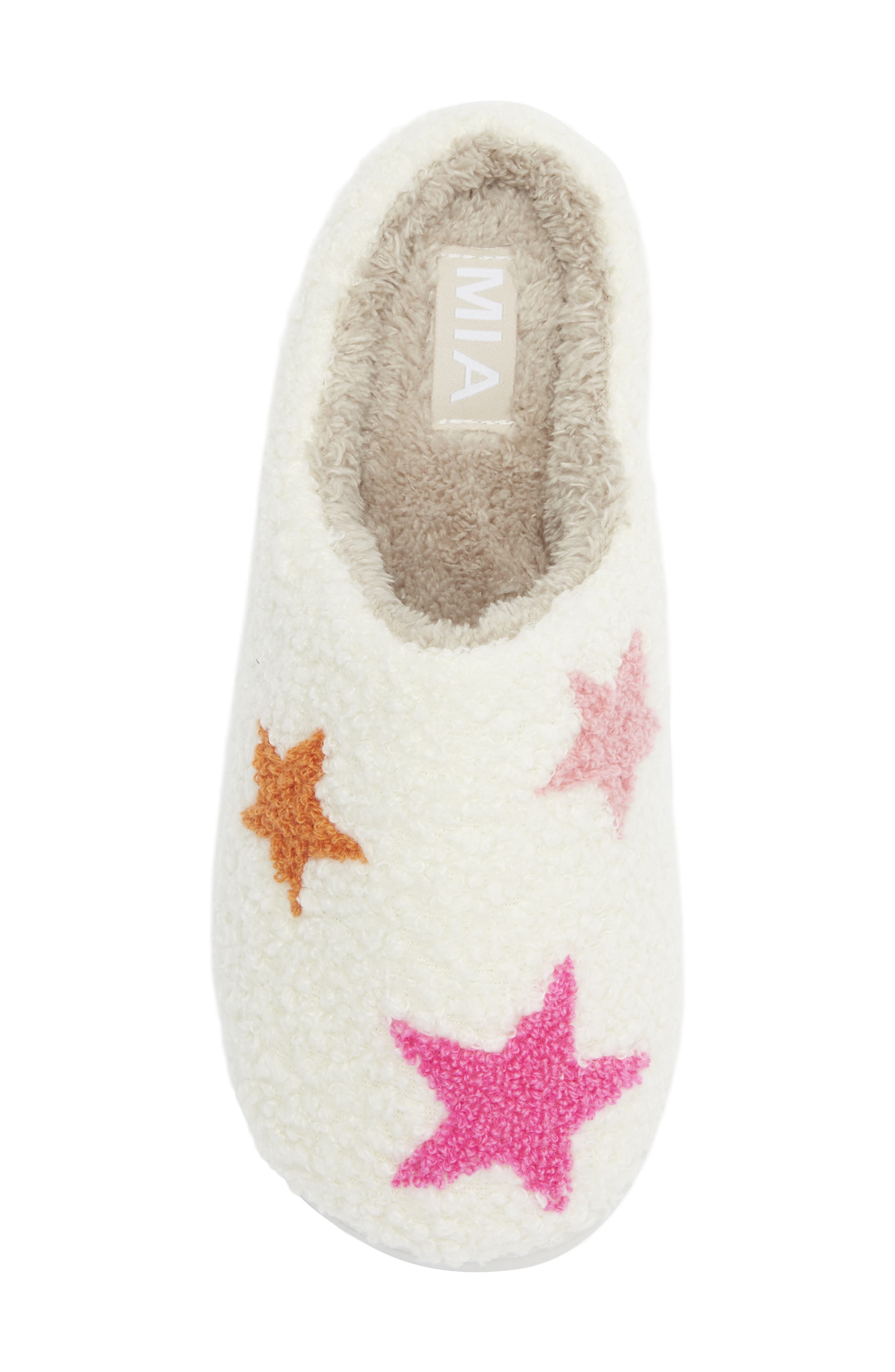 MIA Cozi Slipper, Alternate, color, Pink/ Orange Stars
