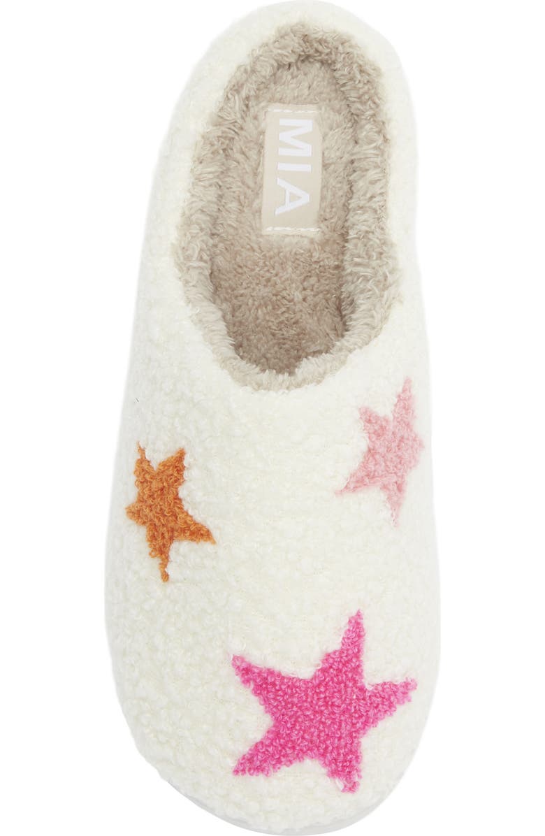 MIA Cozi Slipper, Alternate, color, Pink/ Orange Stars