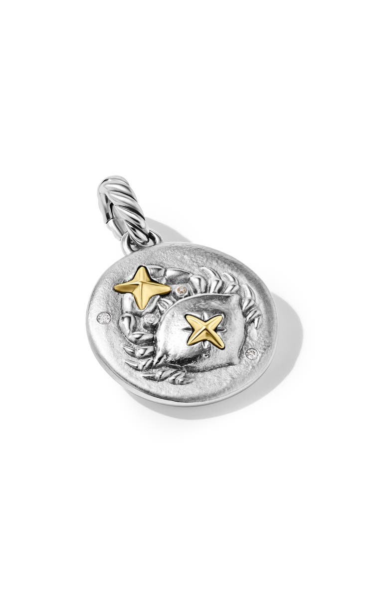 David Yurman Zodiac Charm Enhancer, Alternate, color, Sterling Silver/ Gold - Cancer