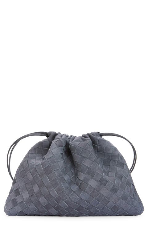 Large Dustbag Intrecciato Suede Shoulder Bag