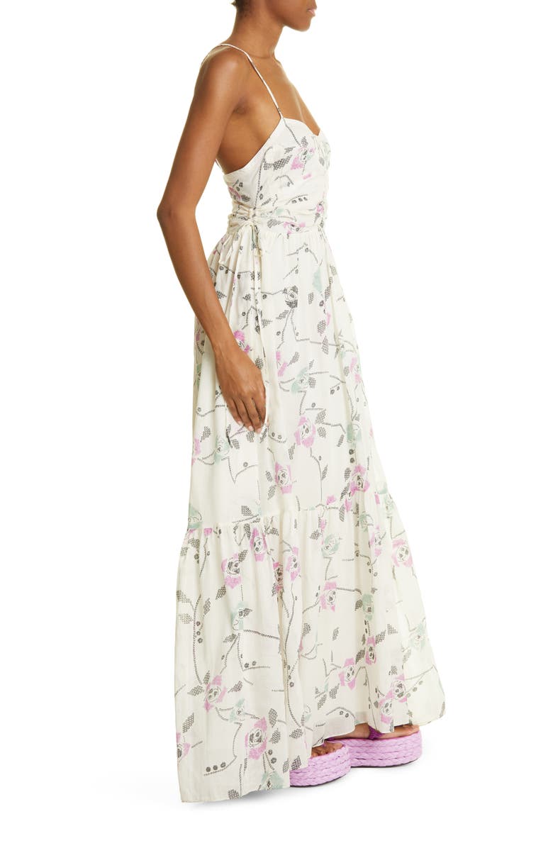 Isabel Marant Étoile Giana Floral Cotton Maxi Dress, Alternate, color, 
