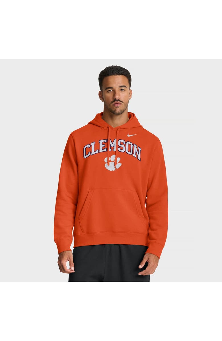 Nike Men's Nike Orange Clemson Tigers Club Fleece Arch Pullover Hoodie, Main, color, Orange
