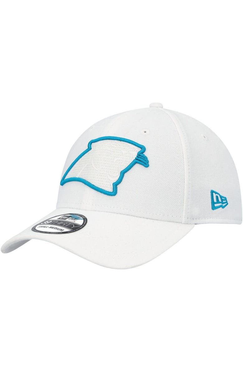 New Era Men's New Era White Carolina Panthers Team White Out 39THIRTY Flex Hat, Main, color, 